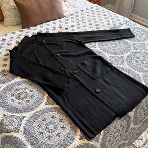 Modern Citizen long black coat sweater cardigan